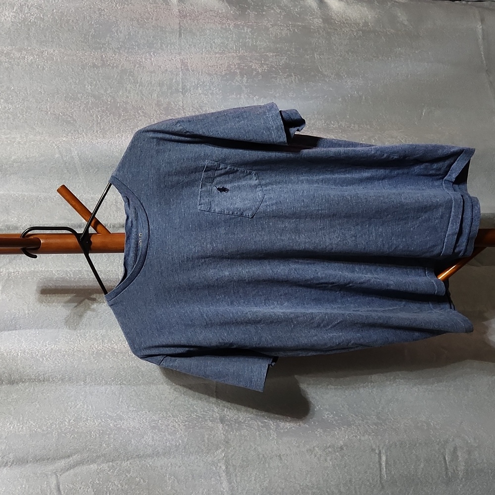 Blue Polo Ralph Lauren T Shirt With Pocket